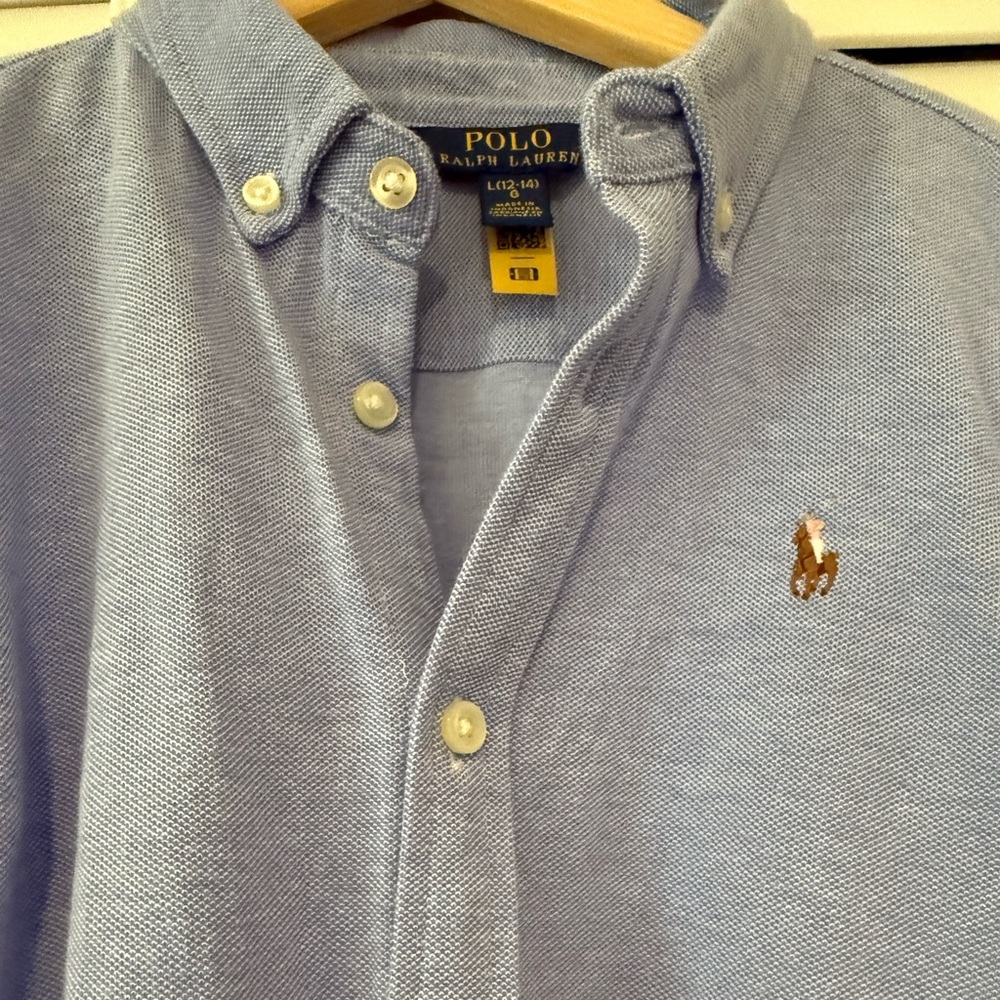 Polo Ralph Lauren Kids Blue Oxford Button-Down Shirt - Picture 7 of 8